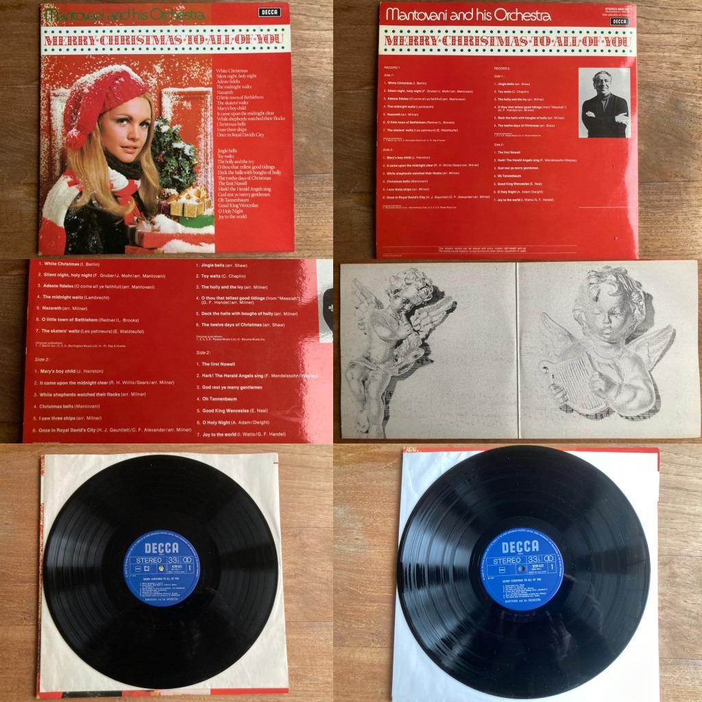 Vintage kerstmuziek Mantovani orkest LP vinyl dubbelaar, Ophalen of Verzenden, Zo goed als nieuw