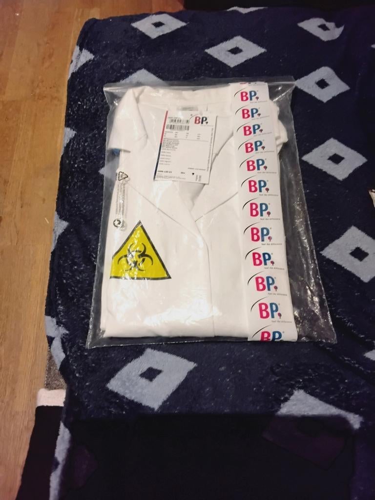 Laboratoriumjas met biohazard-symbool BP (Bierbaum-Proenen), Kleding | Dames, Jasjes, Kostuums en Pakken, Nieuw, Ophalen of Verzenden