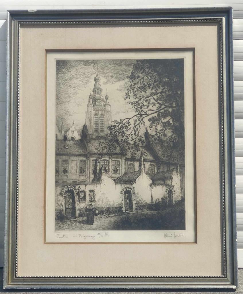 gravure courtrai signe albert goethals, Enlèvement ou Envoi