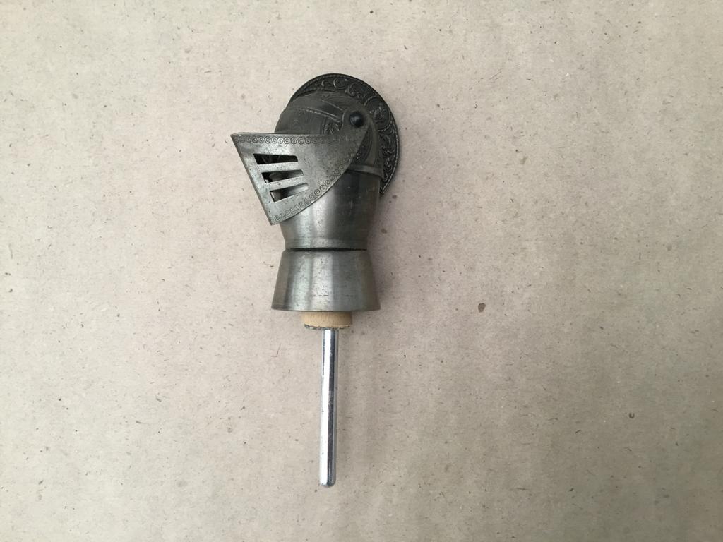 Vintage flessenstop in de vorm van een ridder harnas, Antiek en Kunst, Ophalen of Verzenden