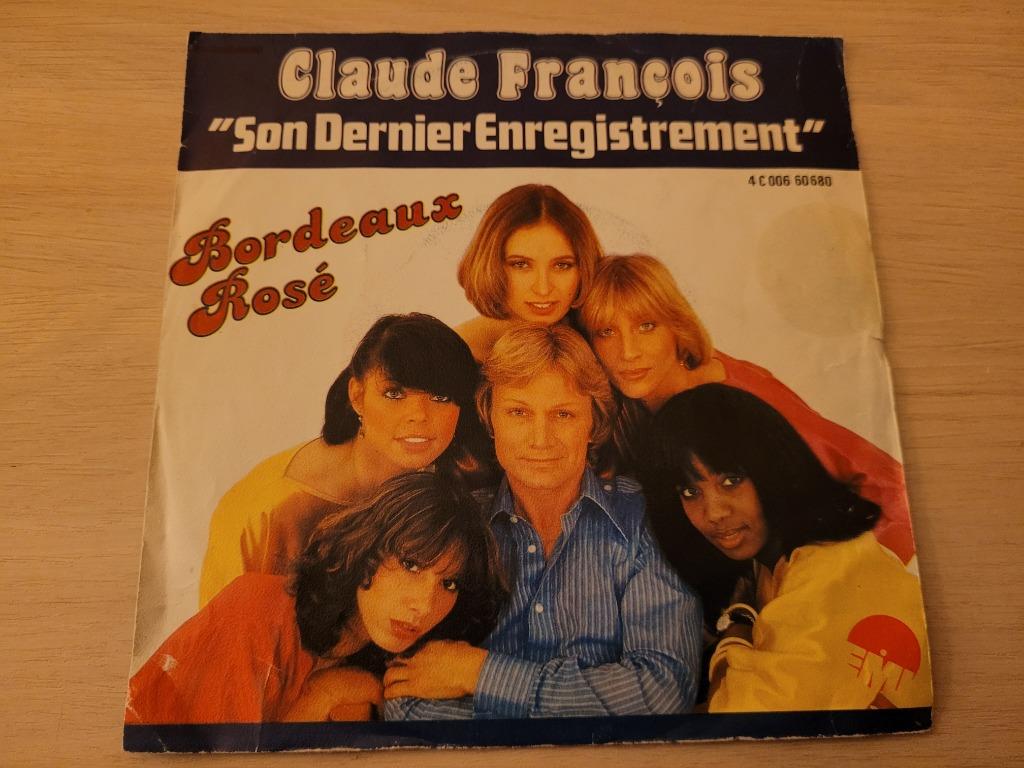 disque vinyl 45 tours Claude François – Bordeaux Rosé, Ophalen of Verzenden, Zo goed als nieuw