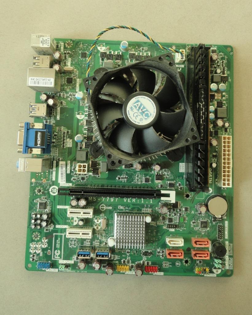 MS-7797 moederbord, Intel i5-4460 CPU, 6GB DDR3 @1600MHz, Computers en Software, Ophalen, Gebruikt, DDR3, Micro-ATX