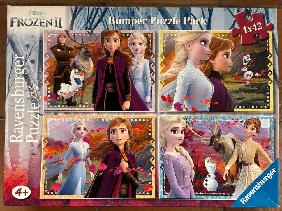 Frozen 4 puzzels met 42 stuks 4+ Ravensburger, Ophalen, Zo goed als nieuw