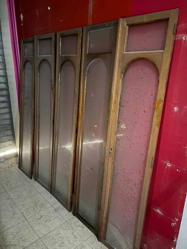 Lot de 5 porte bois vintage total 200x185, Huis en Inrichting, Woonaccessoires | Kamerschermen, Ophalen, Zo goed als nieuw