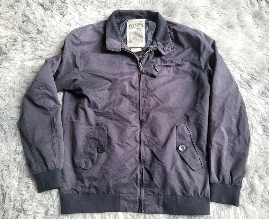 Blouson Harrington Jack & Jones Premium – Bleu Marine – L, Taille 52/54 (L), Porté, Bleu, Jack & Jones