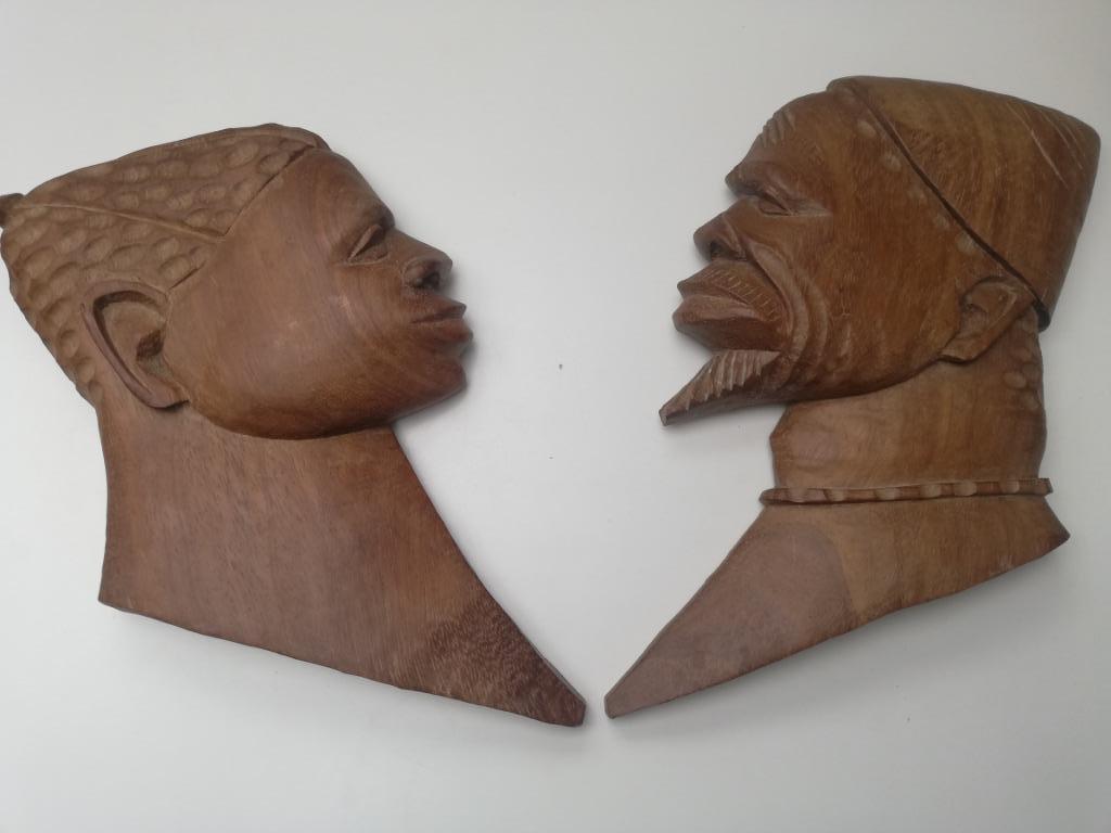 afrikaanse hoofden beeld, Ophalen of Verzenden