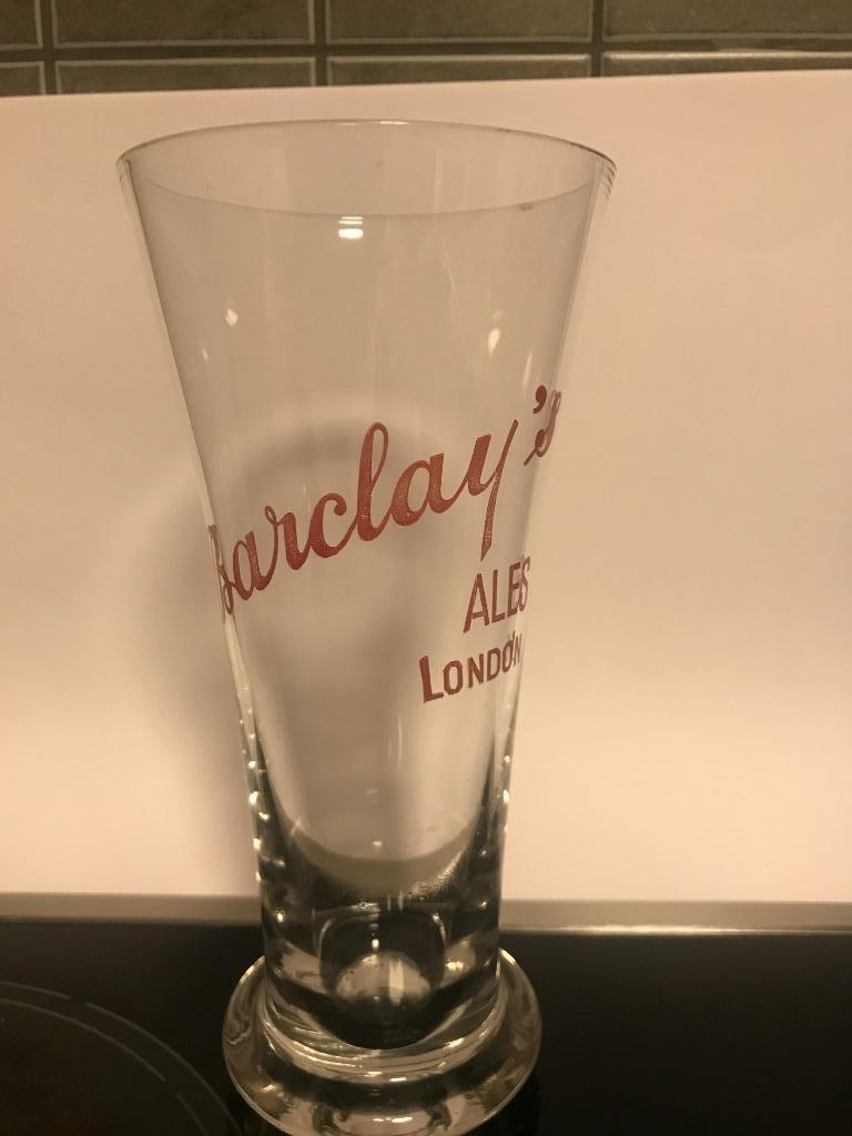 Verre à bière Barclay's Ales London, Enlèvement ou Envoi, Comme neuf, Verre ou Verres, Autres marques