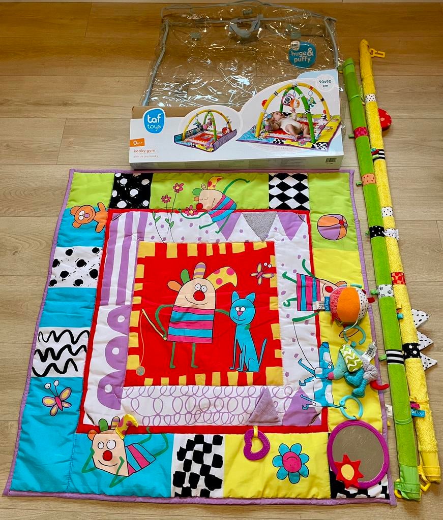 Taf toys interactieve baby activiteitenmat kooky gym 90x90cm, Kinderen en Baby's, Ophalen of Verzenden, Zo goed als nieuw