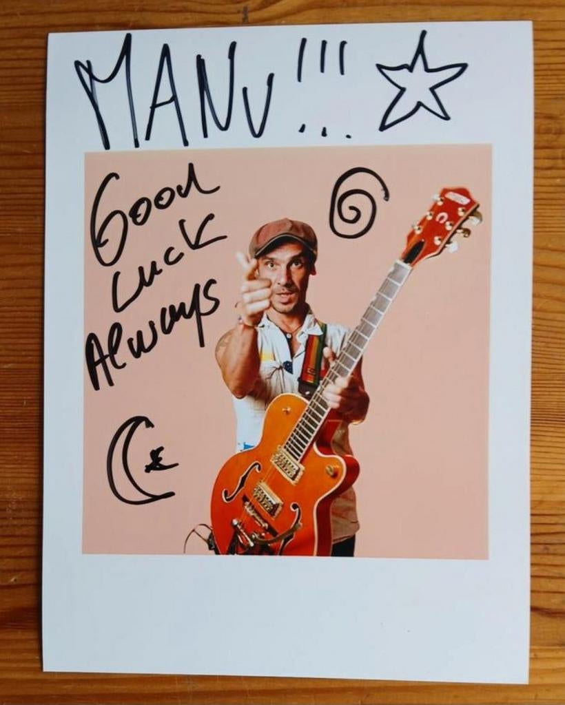 Gesigneerde foto van Manu Chao., Envoi, Neuf, Signé