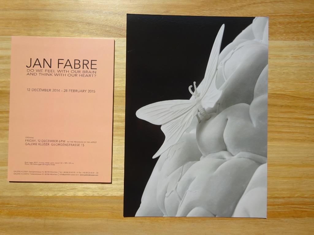 2 invitaties Jan fabre, Enlèvement ou Envoi, Comme neuf, Dépliant