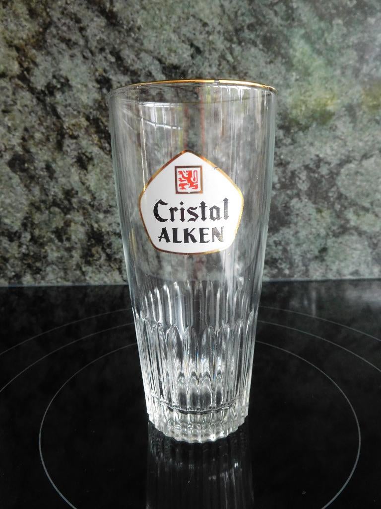 Ancien verre Cristal Alken, Enlèvement ou Envoi, Utilisé, Verre ou Verres, Autres marques
