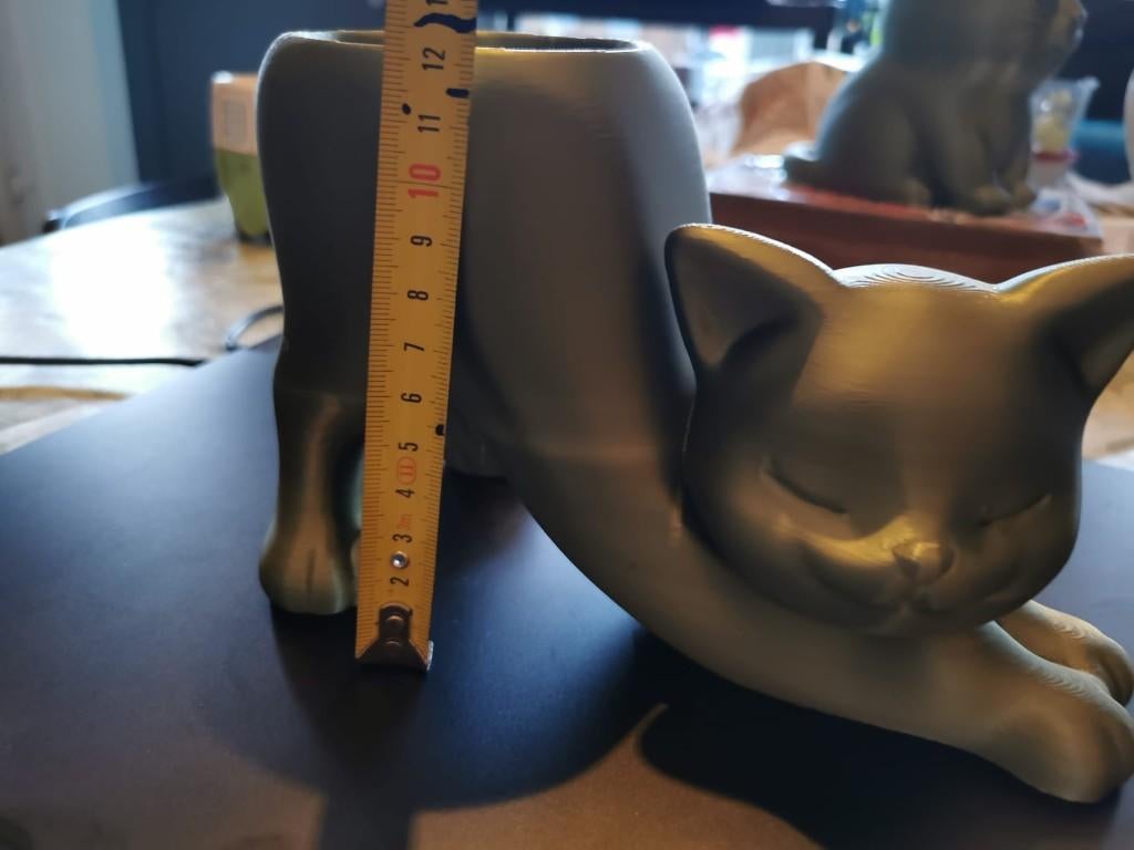 3D geprinte poes plantpot, Ophalen of Verzenden, Cactus, Minder dan 100 cm, Volle zon