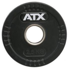 ATX - Disque de poids 50 mm en polyuréthane - 2,5 kg [NEUF], Enlèvement ou Envoi, Neuf, Bras, Plaques d'haltères