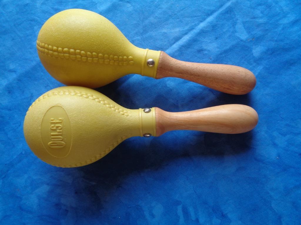 Maracas à main. Teinte jaune. Marque: "PULSE"., Ophalen of Verzenden, Zo goed als nieuw, Overige soorten