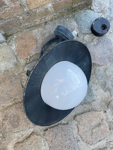 buitenlamp, Tuin en Terras, Buitenverlichting, Ophalen, Gebruikt, Staal, Netvoeding
