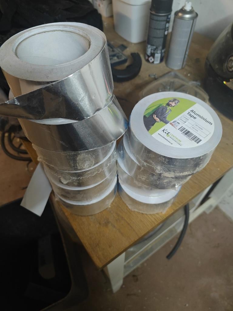 8 volledige rollen aluminium tape, Ophalen of Verzenden, Aluminium