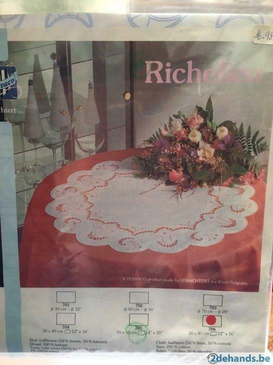 Theenap Richelieu nr 706 Vervaco-50%. Nu 8.50€, Ophalen of Verzenden, Nieuw