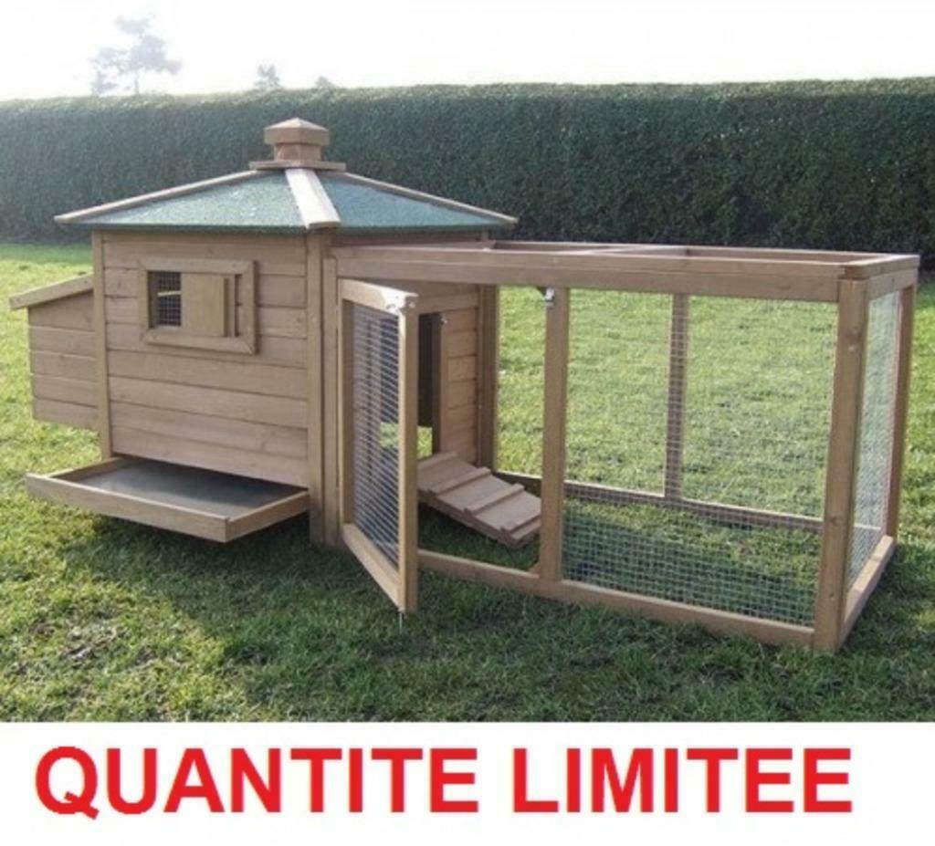 Poulailler XXL abri poule caille clapier lapin enclos poules, Verzenden, Nieuw, Kippenhok of Kippenren