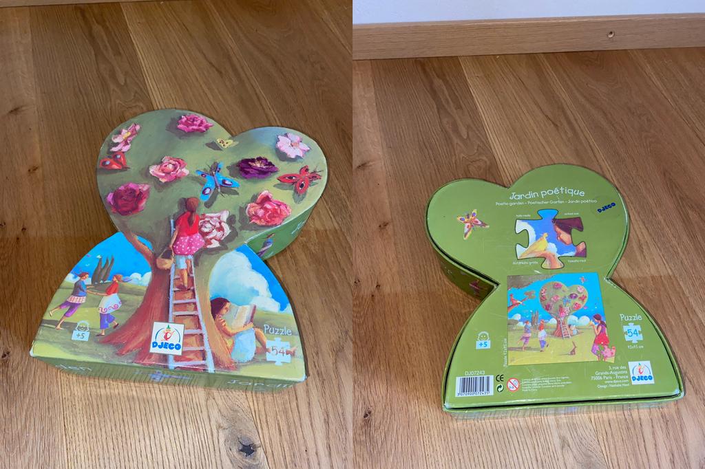 Djeco puzzel van 54 stukjes, Ophalen, Meer dan 50 stukjes, Zo goed als nieuw, 4 tot 6 jaar