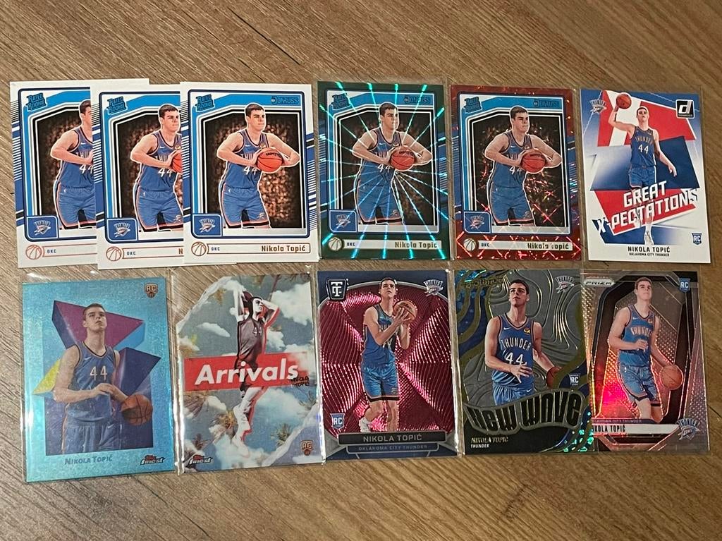11 cartes Nikola Topic Rookie, Enlèvement ou Envoi, Neuf, Plusieurs images