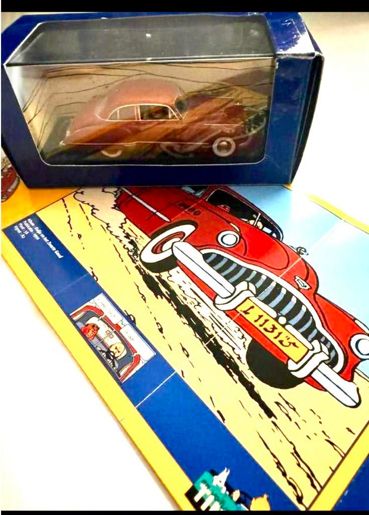Kuifje auto 1/43 de buick v prof smith uit zwarte goud, Ophalen of Verzenden, Kuifje, Zo goed als nieuw