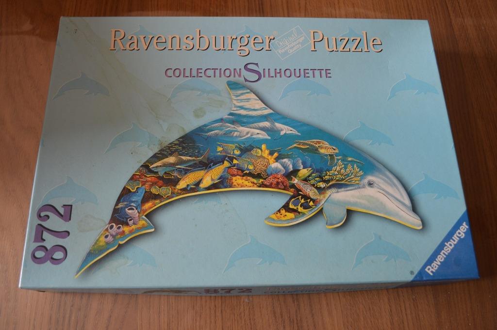 * Ravensburger puzzle collection silhouette dolfijn 872 pcs, Enlèvement ou Envoi, 500 à 1500 pièces, Comme neuf, Puzzle