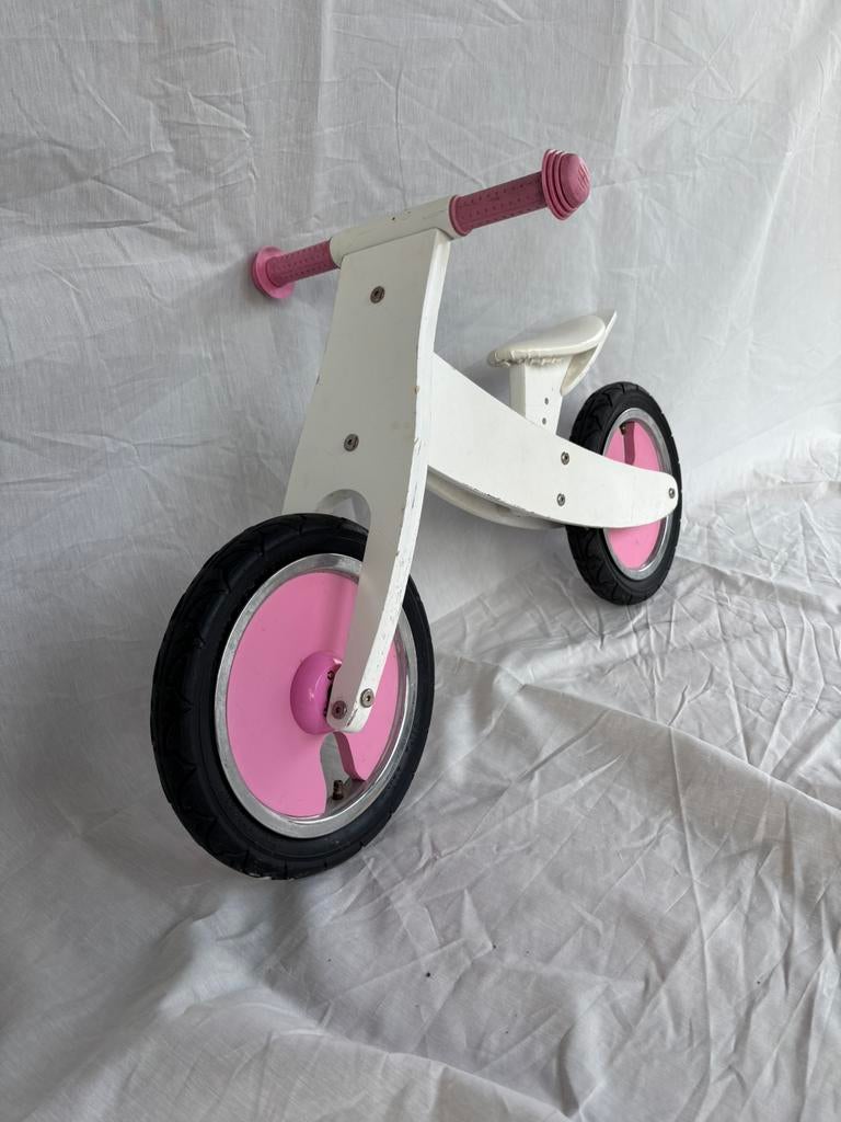 Houten loopfiets verstelbaar Roos meisje, Verzenden, Gebruikt, Loopfiets