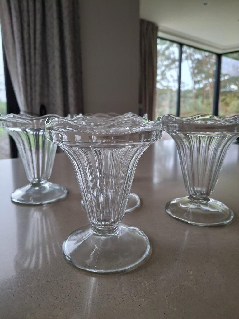 Glazen dessertcoupes 5st, Ophalen, Zo goed als nieuw, Glas