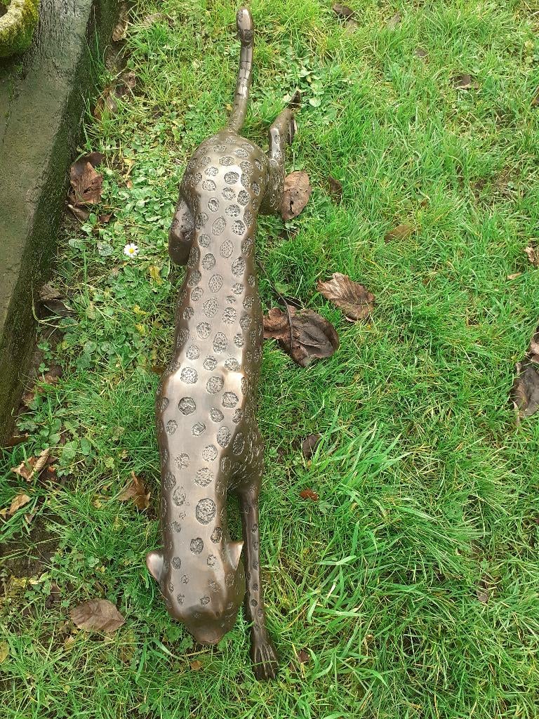 GROTE BRONZEN PANTER (lengte 1,10 m), Ophalen, Brons