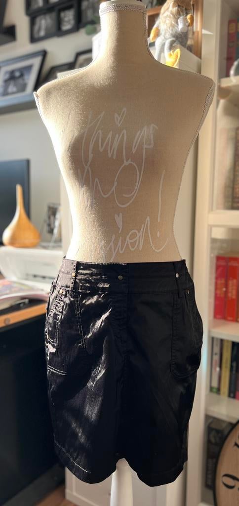 Jupe noire Phildar t.40, Kleding | Dames, Maat 38/40 (M), Phildar, Zwart, Knielengte