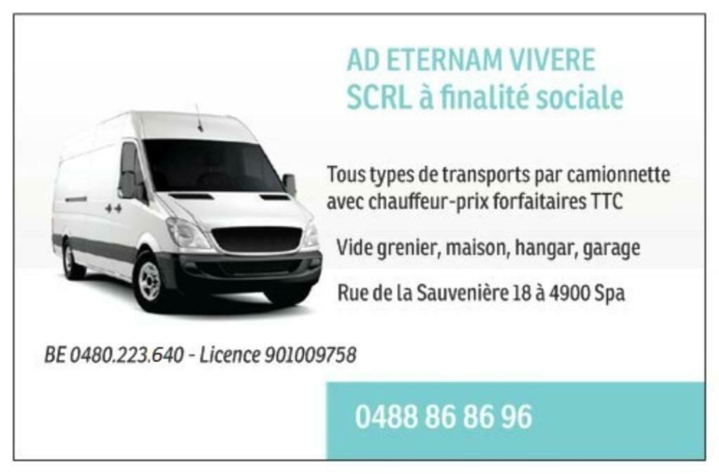 Transports tous types et toutes distances avec camionnette, Ophalen