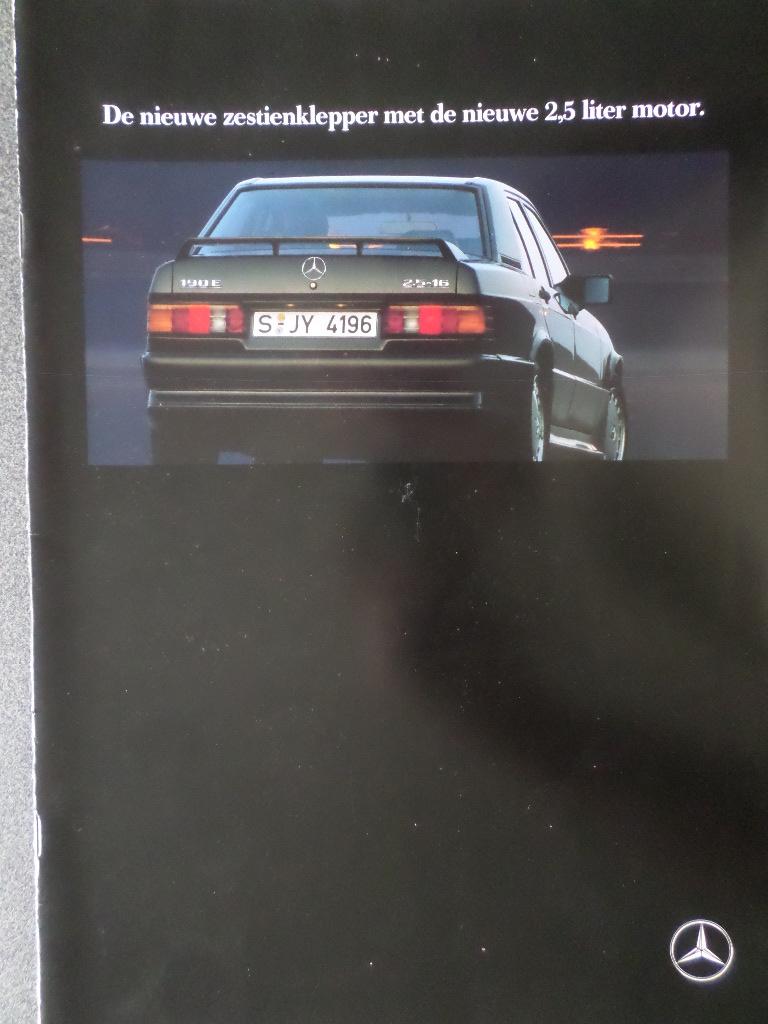 Brochure de la Mercedes 190E 2.5 16v 0391, Enlèvement ou Envoi, Mercedes