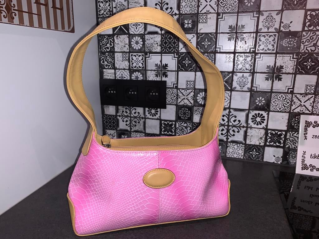 Kleine handtas, Handtassen en Accessoires, Tassen | Damestassen, Ophalen of Verzenden, Gebruikt, Roze, Handtas