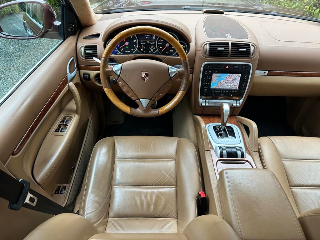 Porsche Cayenne 4.5 V8 Turbo Sport 450 PK Full Youngtimer, Auto's, Automaat, Beige, Leder, Bedrijf