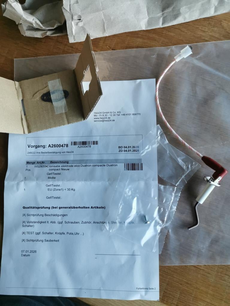 Ariston / elco ionisatie electrode, Doe-het-zelf en Bouw, Ophalen