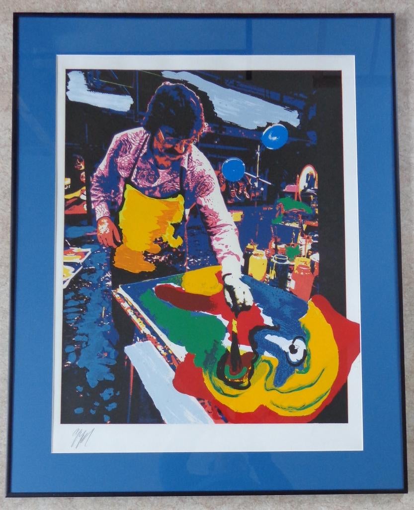 KAREL APPEL / SUNDAY / KLEURZEEFDRUK / 101x81cm / KADER SIG, Ophalen