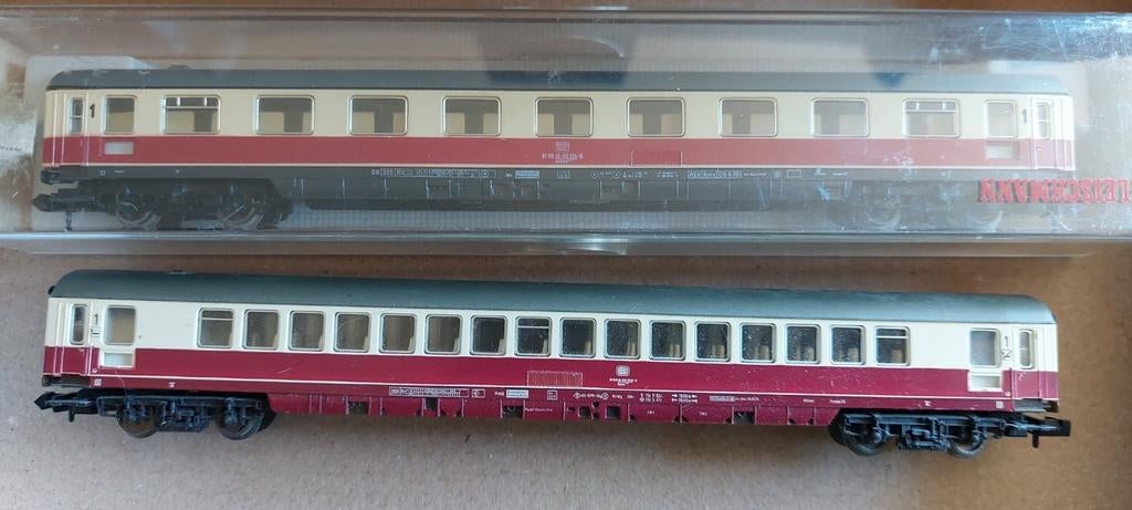 DEUX CHARIOTS NLK 0811 FLEISCHMANN/TRIX DB 1/160, Enlèvement ou Envoi, Fleischmann, Wagon, Comme neuf