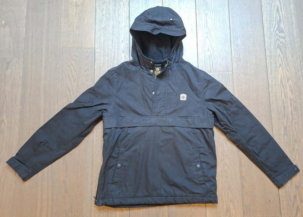 Zwarte gevoerde pullover jas met kap Element maat L/14, Enlèvement ou Envoi, Manteau
