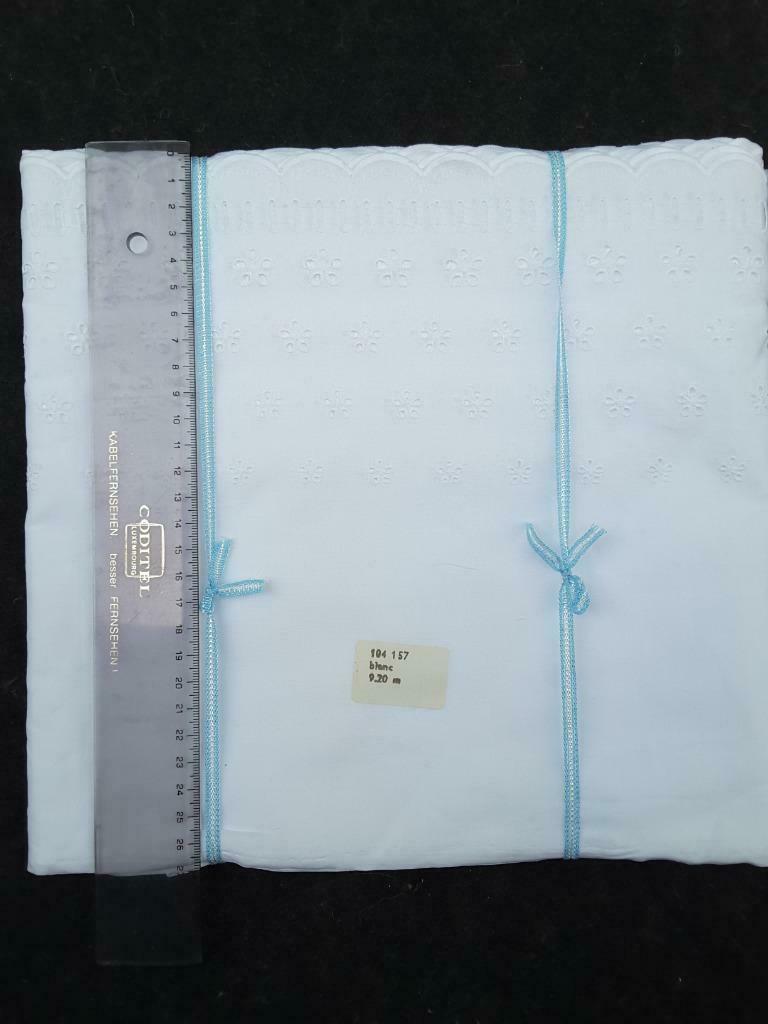 large broderie anglaise blanche 27 cm coton B2792, Hobby & Loisirs créatifs, Enlèvement ou Envoi, Neuf