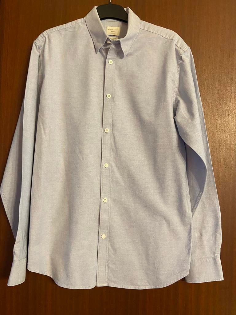 Lichtblauw herenhemd, Blauw, Halswijdte 38 (S) of kleiner, Selected homme, Nieuw