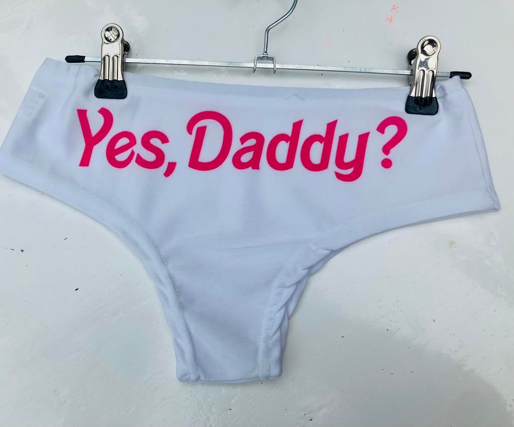 Yes daddy slipje maat S-M, Verzenden, Wit, Slip