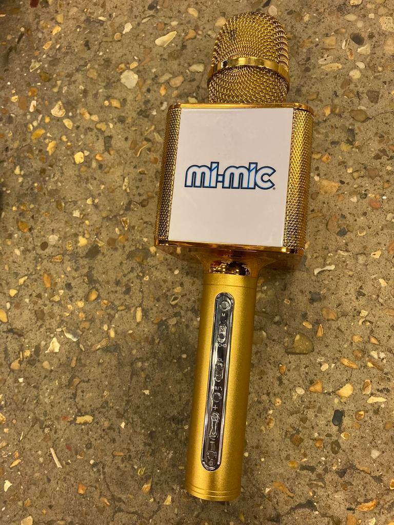 Mi mic gouden karaoke microfoon, Musique & Instruments, Enlèvement ou Envoi, Utilisé, Micro chant, Sans fil