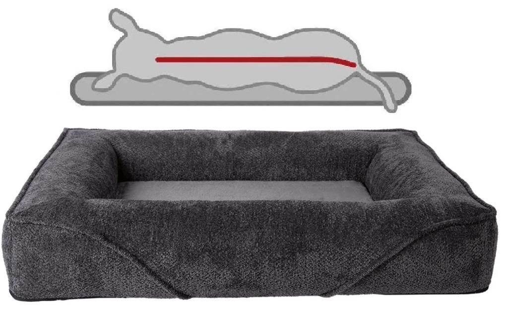 Lit orthopédique pour chien Korfu Anthracite M, Animaux & Accessoires, Paniers pour chiens, Neuf, Peluche, Enlèvement