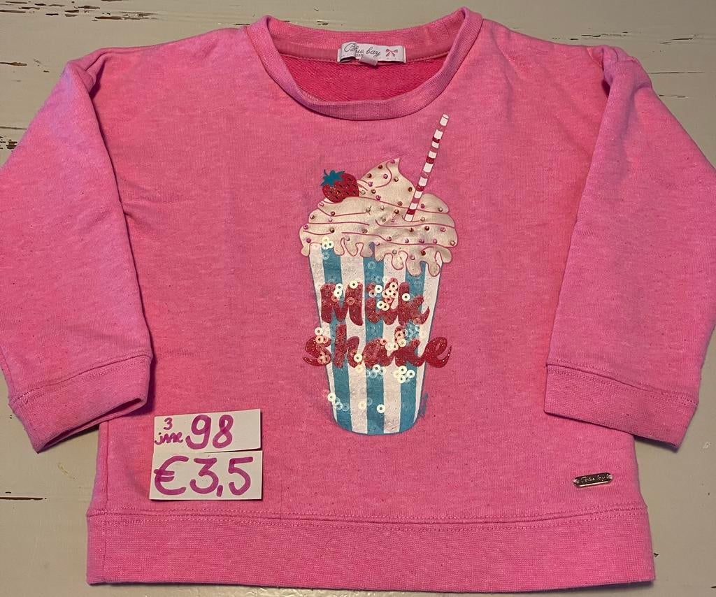 Blue Bay maat 98 truitje milkshake, Kinderen en Baby's, Ophalen of Verzenden