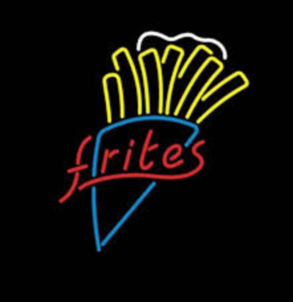 Frites / frituur neon licht reclame decoratie neons, Ophalen of Verzenden, Nieuw, Lichtbak of (neon) lamp