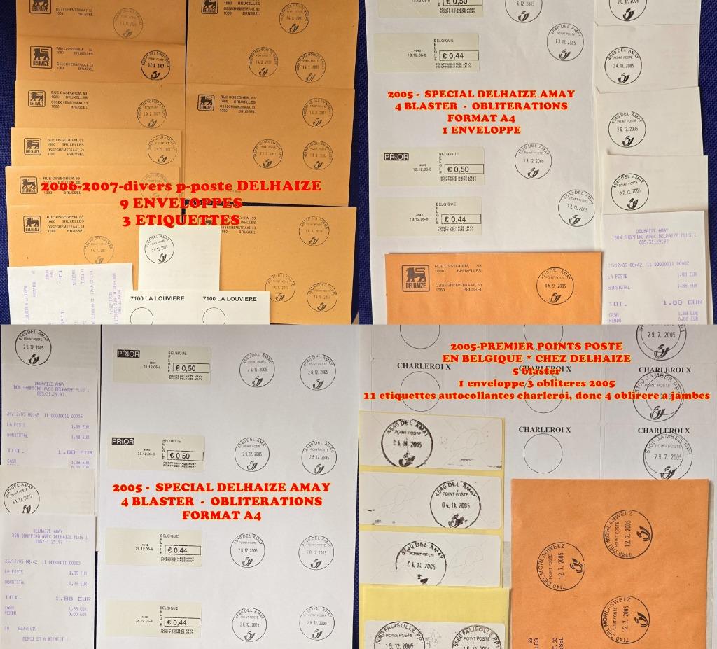 2002-2006-2007-divers POINTS POSTE Delhaize existe plus, Envoi