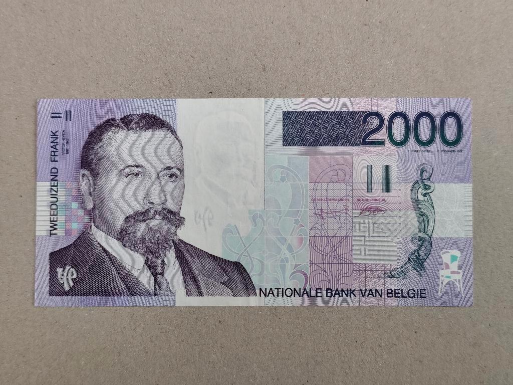 Billet de 2000 Fb type Horta état SPL, Enlèvement ou Envoi, Billets en vrac