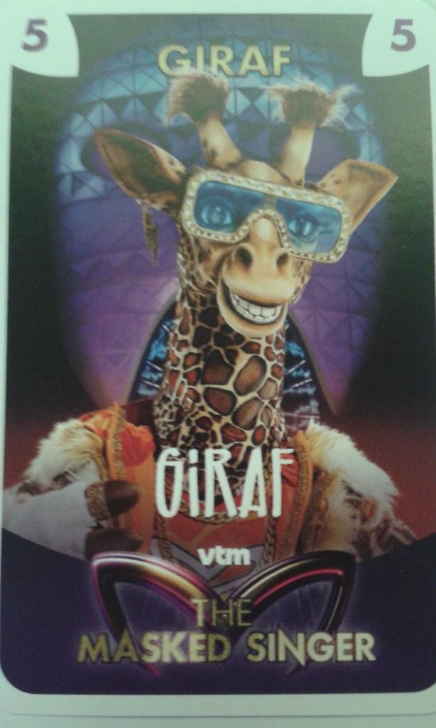 Verzamelkaart  GIRAF  Masked Singer 2024, Ophalen of Verzenden