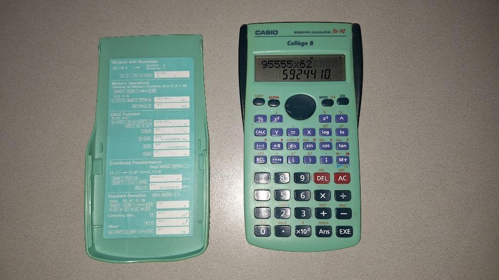 Casio scientifiic Calculator fx-92 college B, Ophalen of Verzenden, Gebruikt