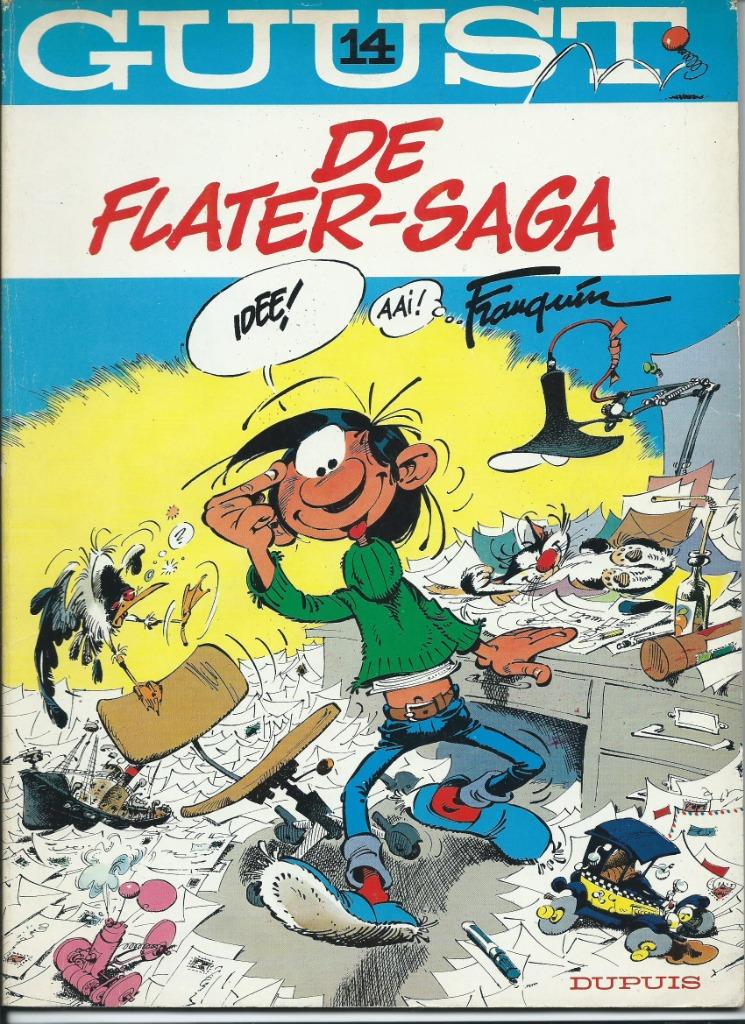 GUUST Nr 14 De Flater Saga 1e druk, Eén stripboek, Ophalen of Verzenden, Gelezen